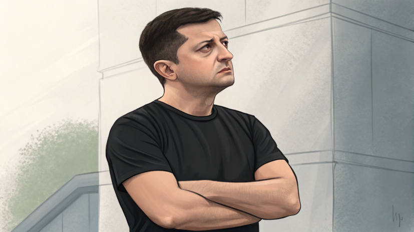 Зеленский пришёл на встречу с Келлогом без костюма, в одной чёрной футболке