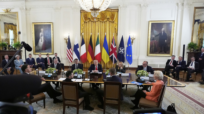 Началась встреча европейских чиновников и лидеров стран с Трампом и Зеленским