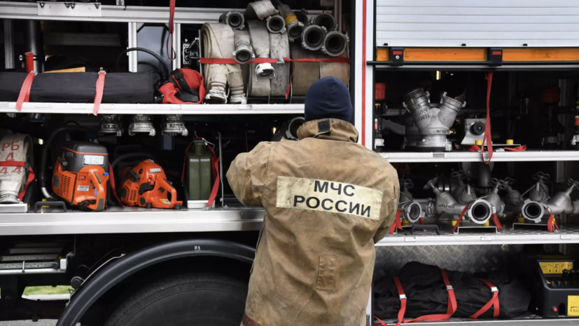 В Дербенте горит административное здание коньячного комбината