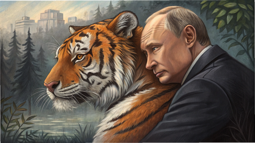 Во Владивостоке появится мурал, изображающий президента России и амурского тигра