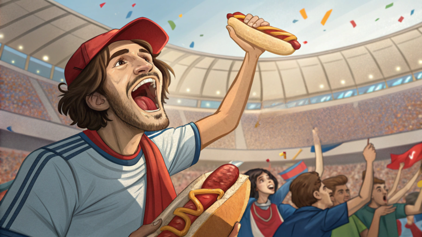 Фанату «Локомотива» запретили посещать стадион за брошенную на поле сосиску в тесте