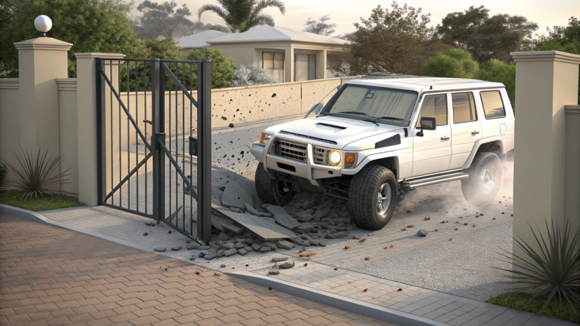 Внедорожник протаранил ворота генконсульства России в Сиднее