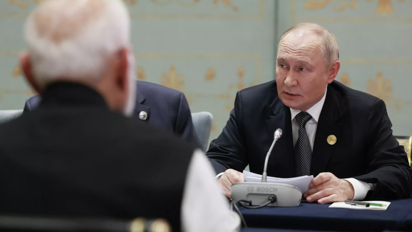 МИД Индии назвал темы переговоров Путина и Моди на полях саммита ШОС