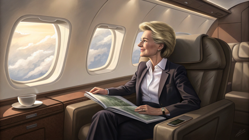 FT: при посадке самолёта с фон дер Ляйен произошёл сбой систем навигации