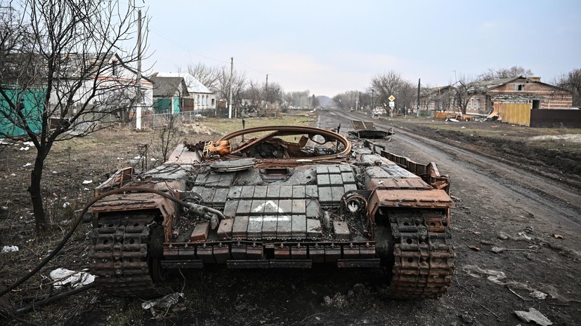 РИА Новости: ВС России уничтожили спрятанный танк ВСУ