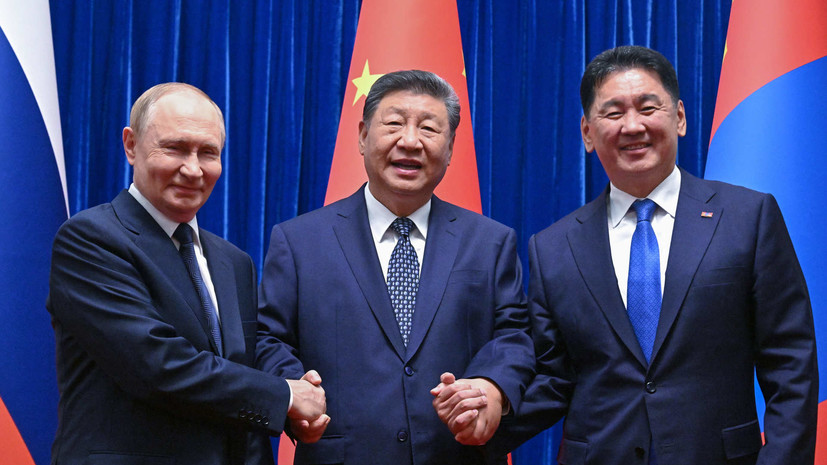 Путин: Россия искренне стремится к развитию отношений с Монголией и Китаем