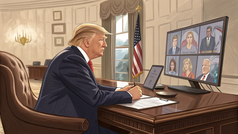 Axios: Трамп проводит видеоконференцию с Зеленским и европейскими лидерами