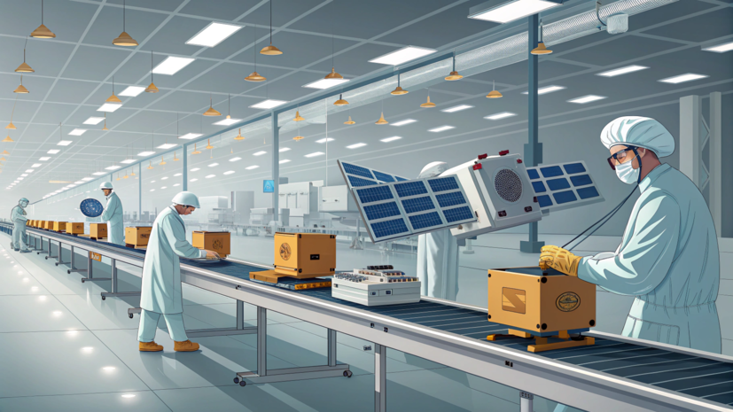 Мантуров: в России запустили конвейерную линию сборки спутников массой до 300 кг