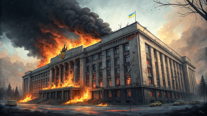 Кличко: в Киеве загорелось правительственное здание