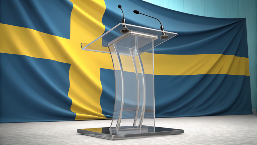 Новый министр здравоохранения Швеции потеряла сознание и упала вместе с трибуной