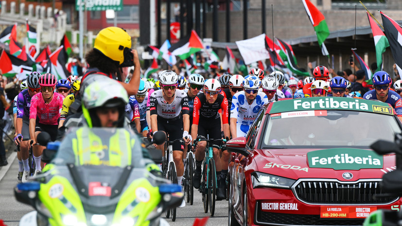 Этап велогонки в Испании досрочно завершился из-за антиизраильских протестов