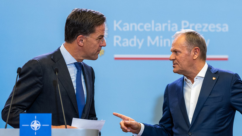 Туск проинформировал Рютте о сбитых в Польше беспилотниках