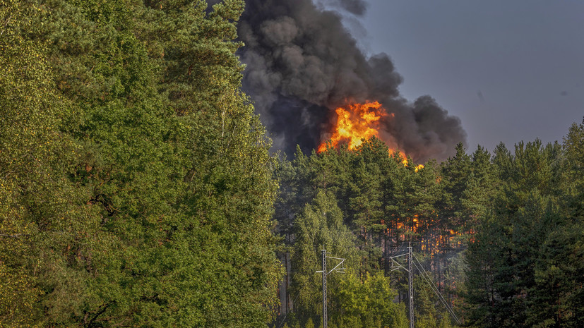 На окраине Вильнюса эвакуируют людей после взрывов вагонов с газом