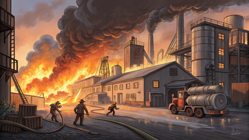 МЧС: пожар произошёл на производстве в Иркутской области