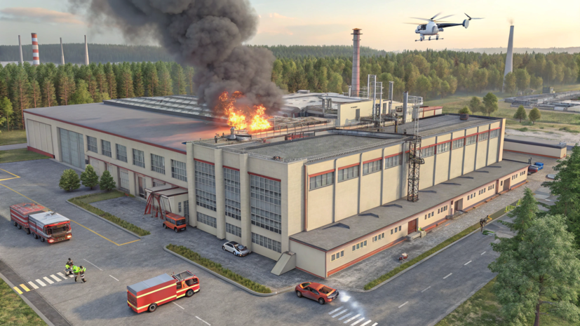 Возгорание произошло на заводе «КИНЕФ» в Ленинградской области из-за падения БПЛА