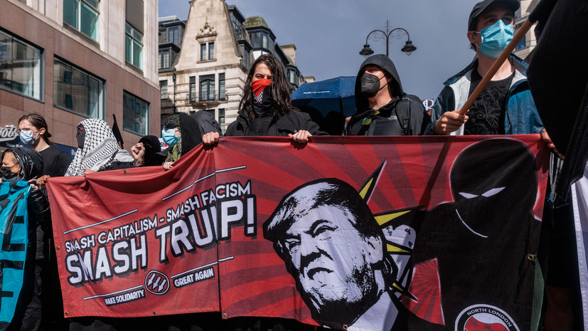 В Лондоне прошли протесты против визита Трампа