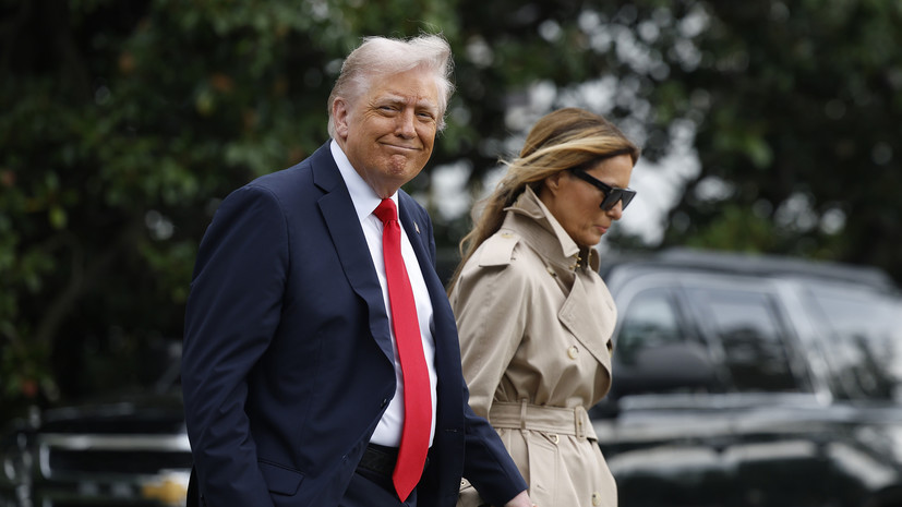 Трамп с женой прибыли на вертолёте в Виндзор