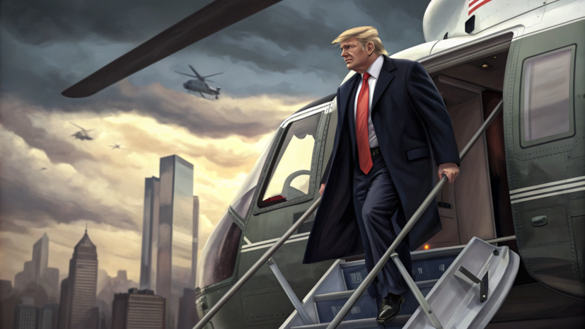 Вертолёт Трампа экстренно сел в аэропорту Лондона из-за «небольшой проблемы»