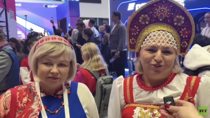 Жительницы Петербурга приехали на Интервидение в русских народных нарядах