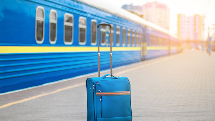 На табло украинского поезда появилась надпись «Слава России»