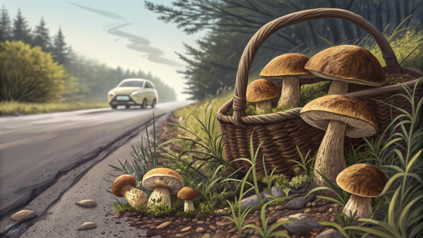 Россиян предупредили, что сбор грибов и ягод у дороги может быть опасным