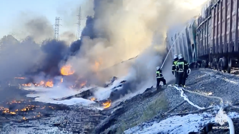 Дело возбуждено после столкновения фуры и товарного поезда в Смоленской области