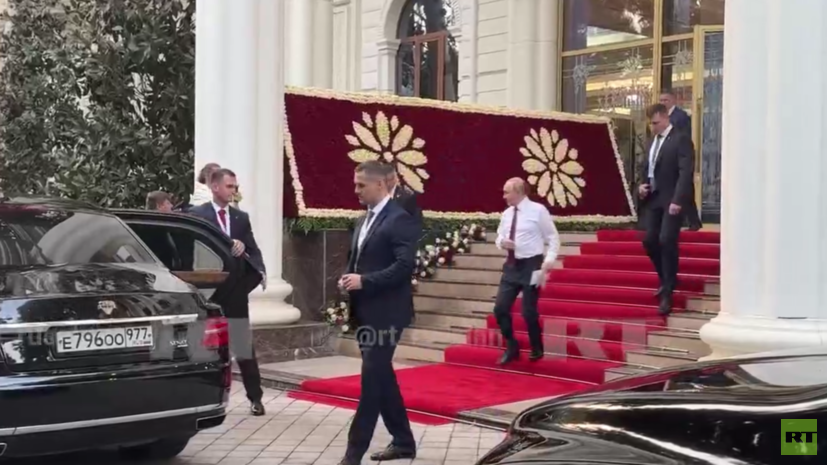 Путин покинул резиденцию в Душанбе, где проходила встреча с Алиевым