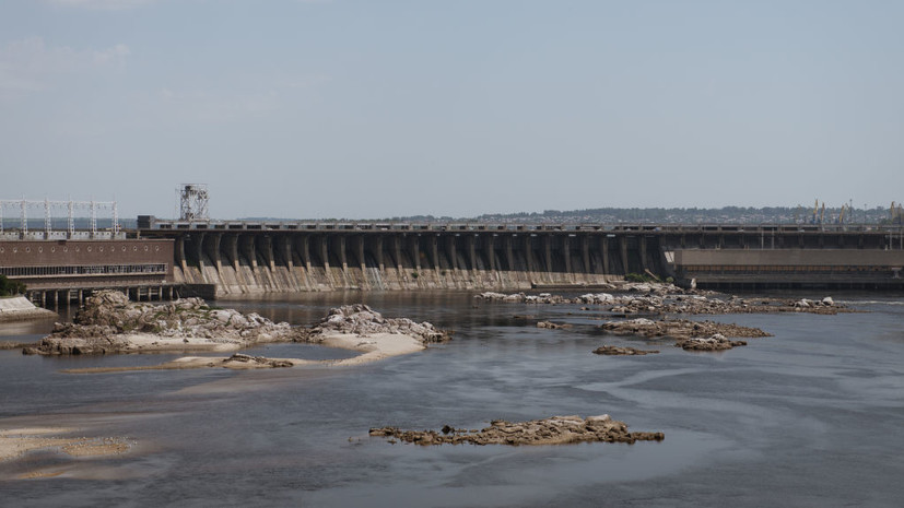 На Украине сообщили о перекрытии движения по дамбе Днепрогэс