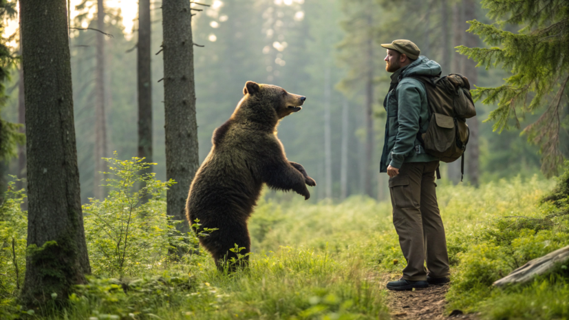 В Росохотрыболовсоюзе посоветовали не поворачиваться к медведю спиной