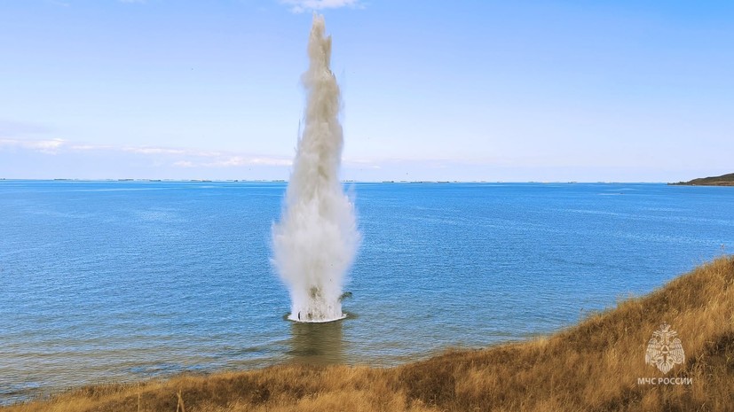 Боеприпасы затопленного в годы войны судна «Ейск» ликвидировали в Азовском море