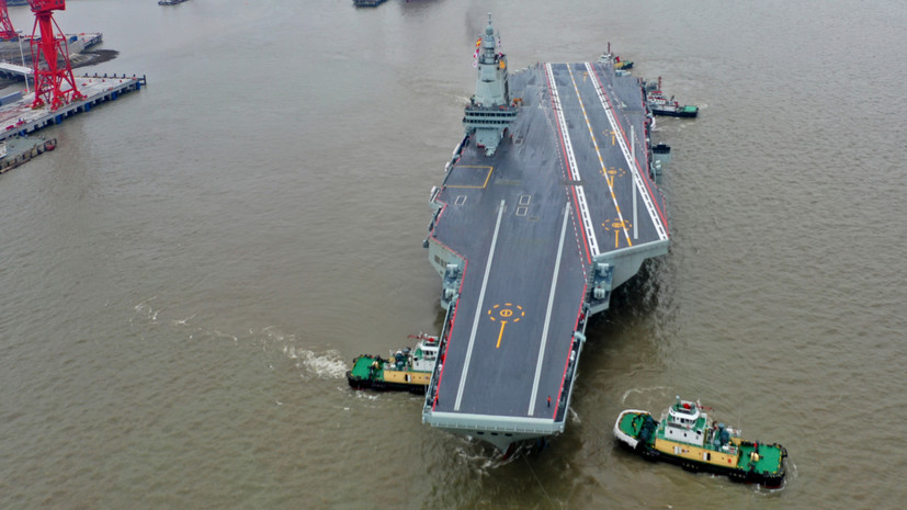 «Взгляд»: США ревнуют к мощи нового китайского авианосца «Фуцзянь»