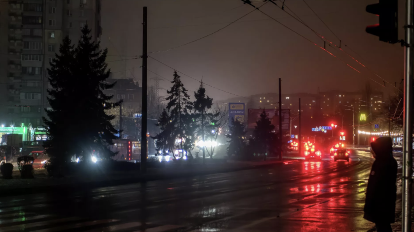 Блэкаут произошёл в Киеве