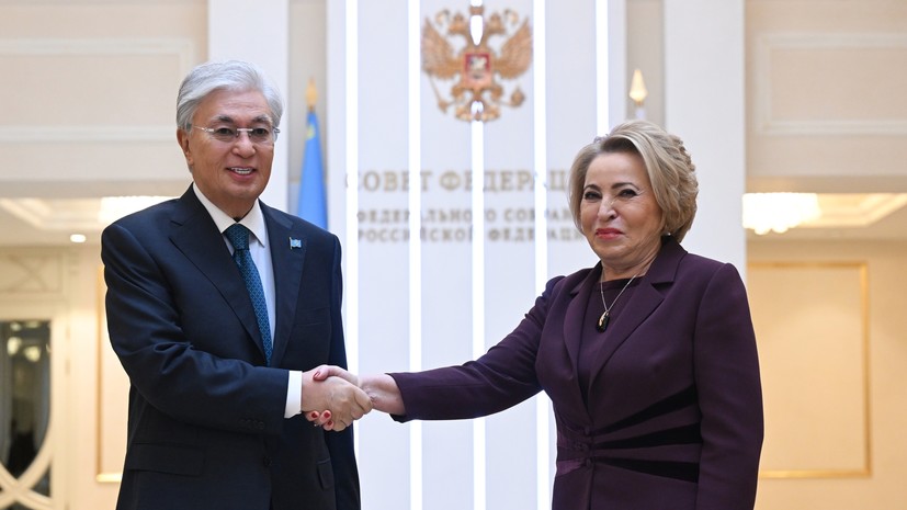 Токаев прибыл в Совфед в рамках государственного визита