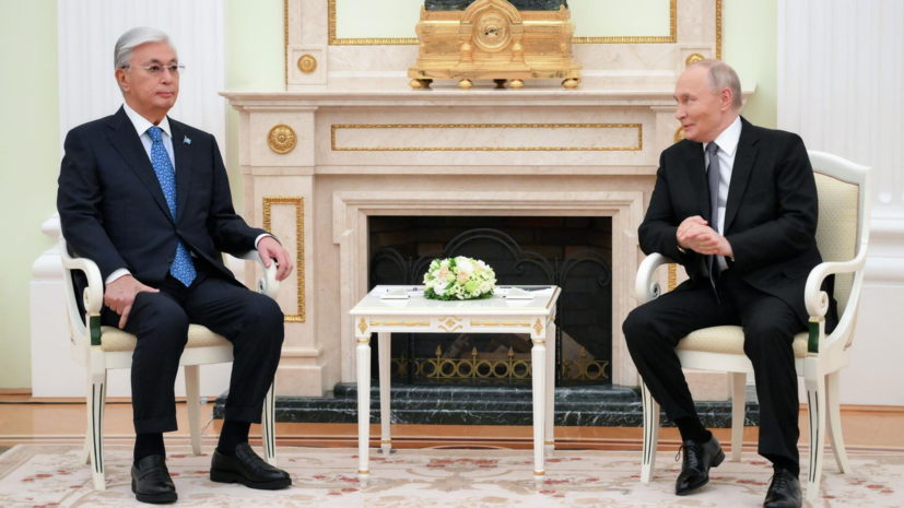 В Кремле начался второй день переговоров Путина и Токаева