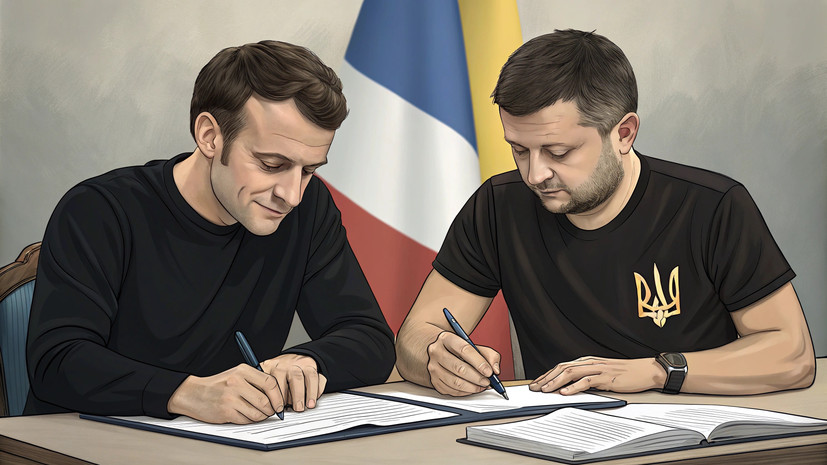 Макрон и Зеленский подписали соглашение по укреплению обороны Украины