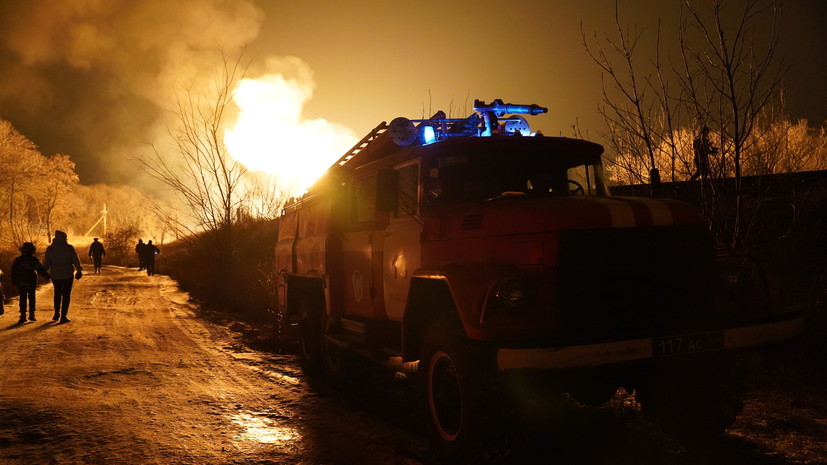 В Омской области произошёл пожар на газопроводе