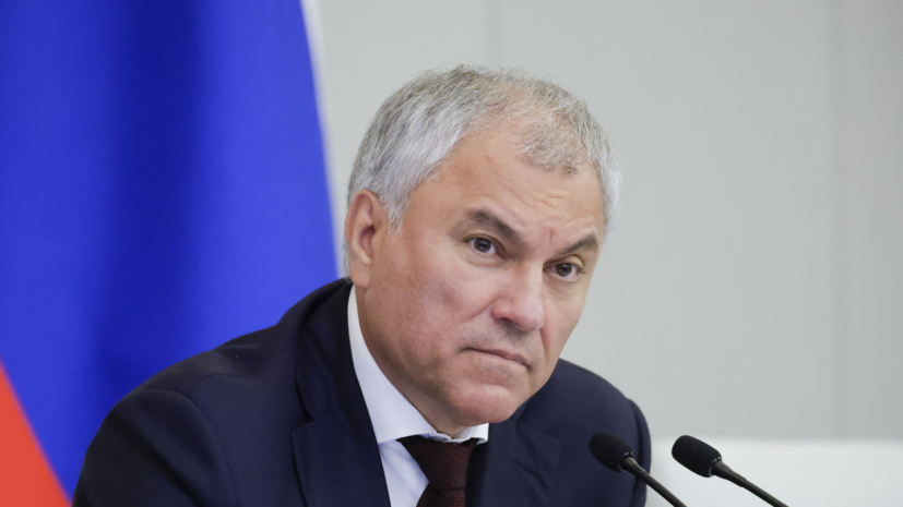 Володин поручил подготовить обращение в правительство о проработке ответа на возможную конфискацию активов России