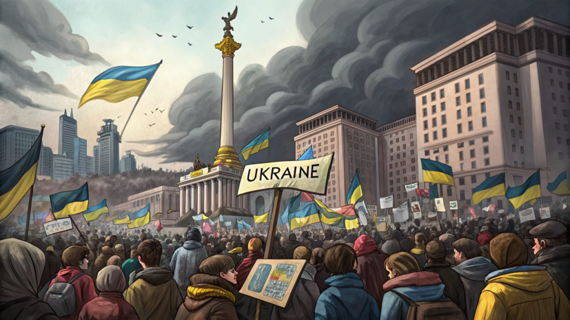 Жители Киева вышли на митинг с требованием отставки Зеленского