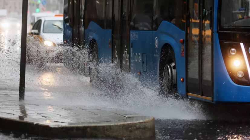 Москвичей призвали использовать для поездок городской транспорт из-за дождя