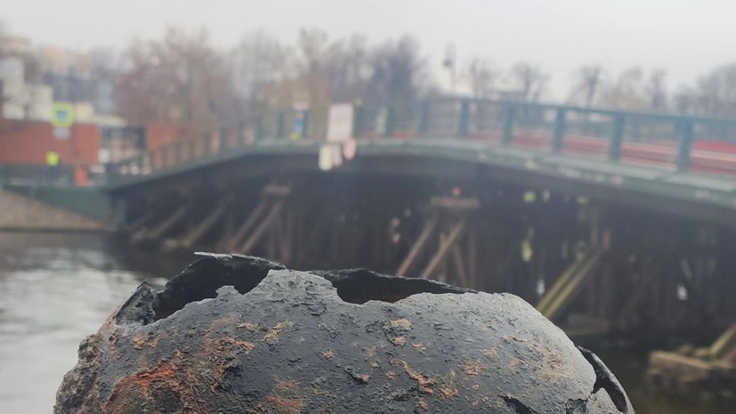 В Неве нашли каску немецкого солдата времён Великой Отечественной войны