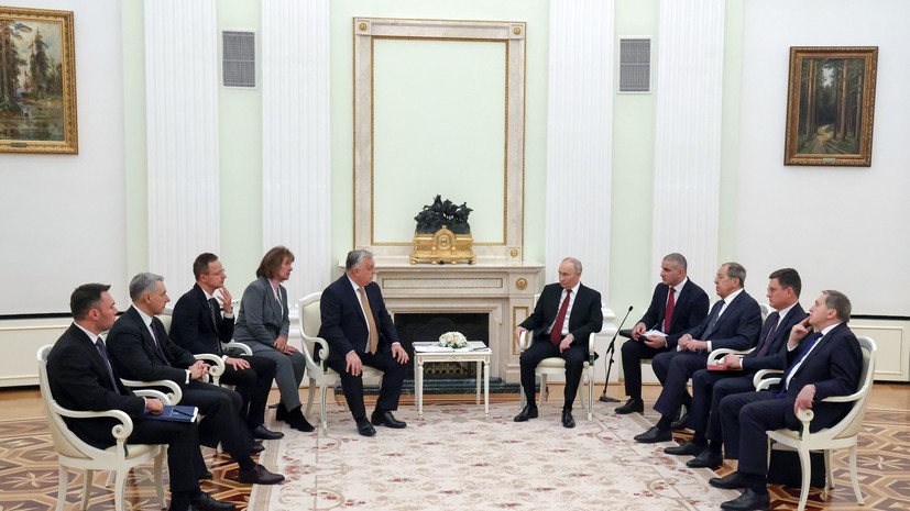 Встреча Путина и Орбана в Кремле завершилась