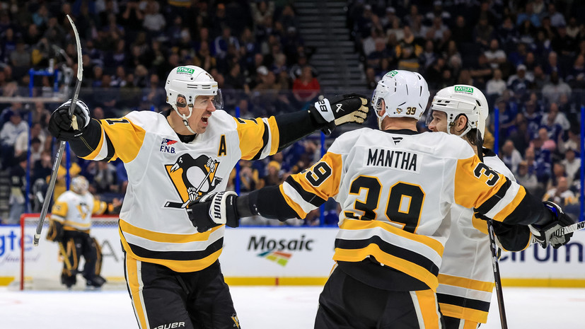 Дубль и передача Малкина позволили «Питтсбургу» обыграть «Тампу» в НХЛ