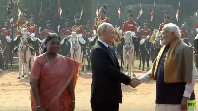 В Индии началась церемония официальной встречи Путина и Моди