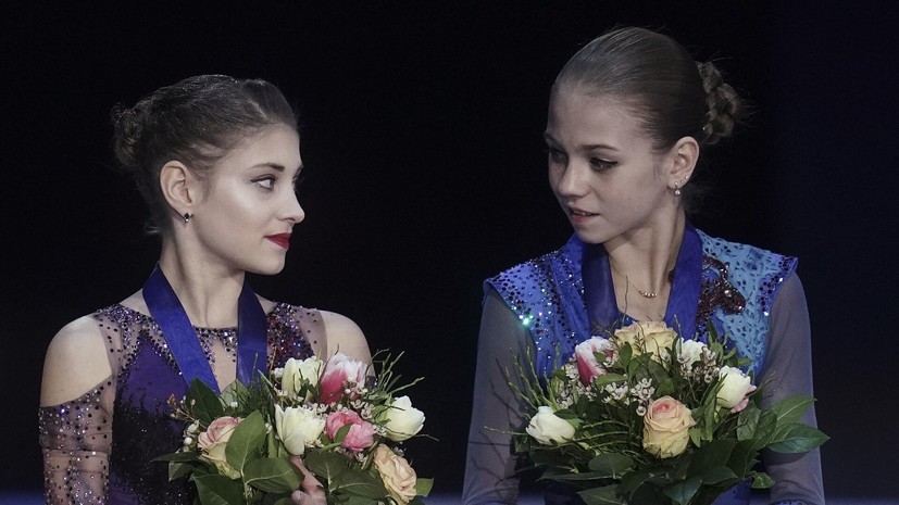 Трусова пошутила, что их с Косторной сыновьям придётся подружиться