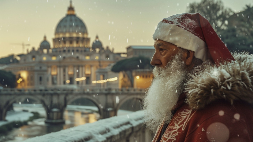 Дед Мороз из Великого Устюга прогулялся по Риму