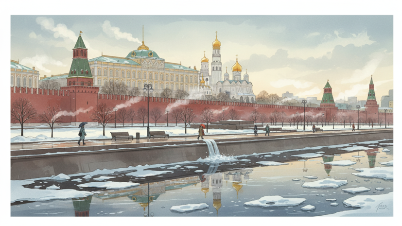 Метеорологическая обсерватория МГУ: снег в Москве тает из-за тёплых воздушных масс