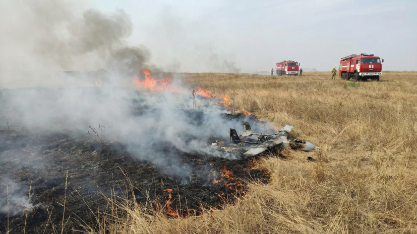 На Кубани фрагменты БПЛА вызвали пожар рядом с территорией Афипского НПЗ