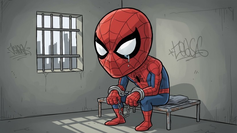 «Человека-паука» арестовали за перформанс в день заседания ВС по делу Долиной