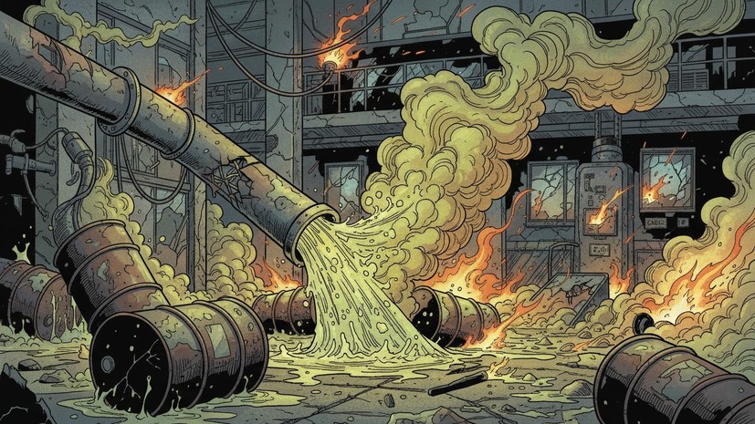 Утечка взрывоопасной кислоты произошла в Словакии