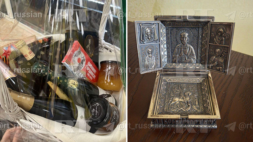 Владелец подмосковной пекарни «Машенька» показал складень с иконами от Путина